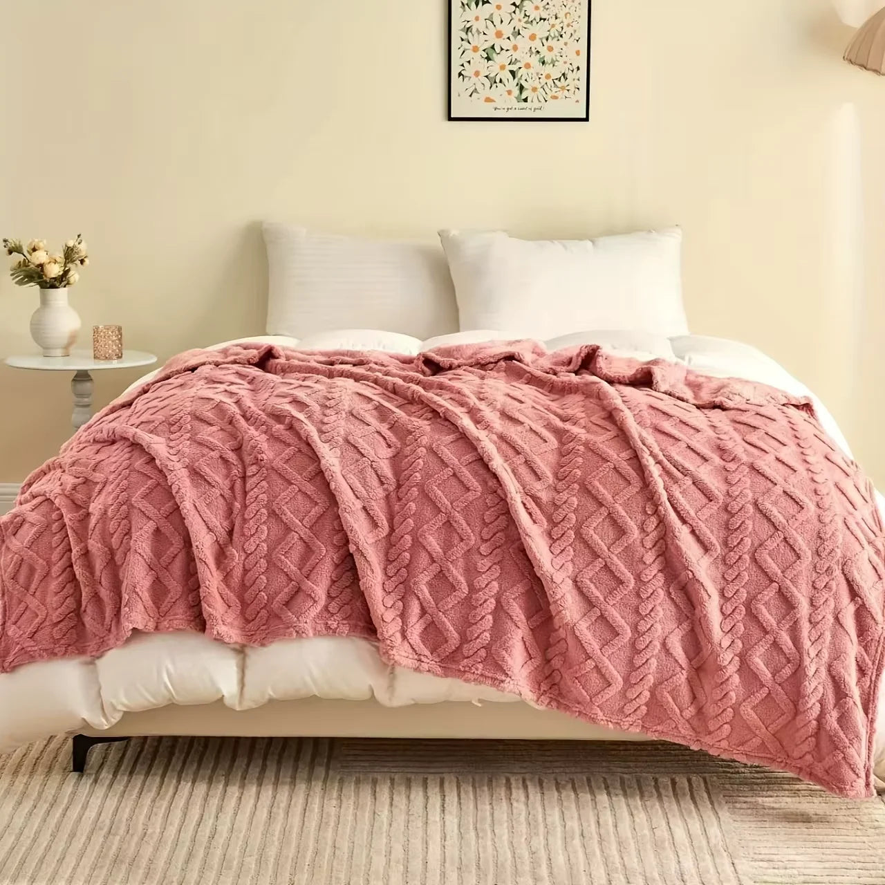 Lamb Fleece Blanket, Comfortable, Soft, Plush, Thick