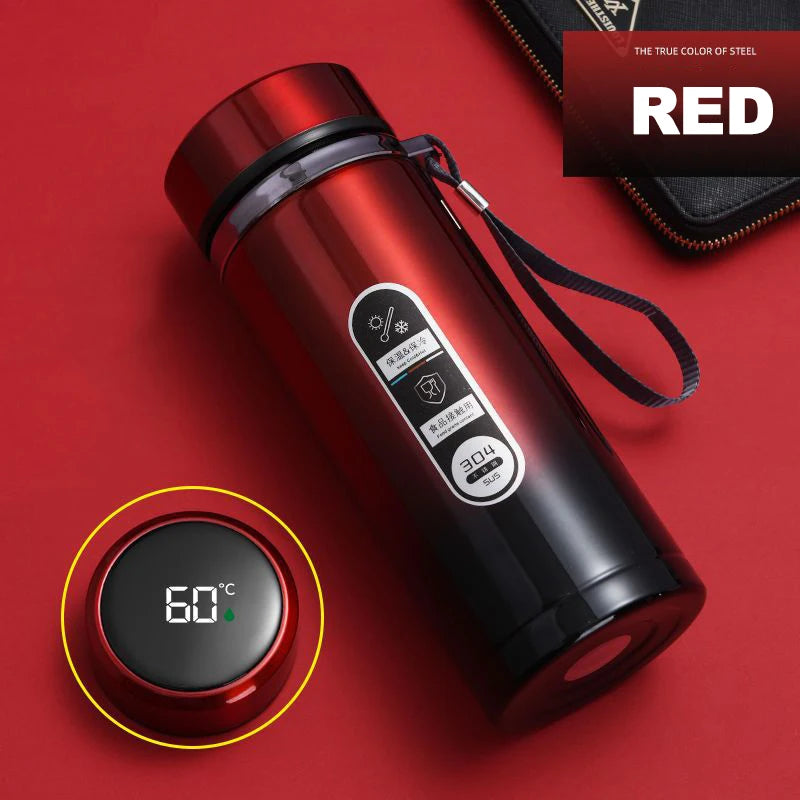 1L Stainless Steel Thermos, LED Temperature Display