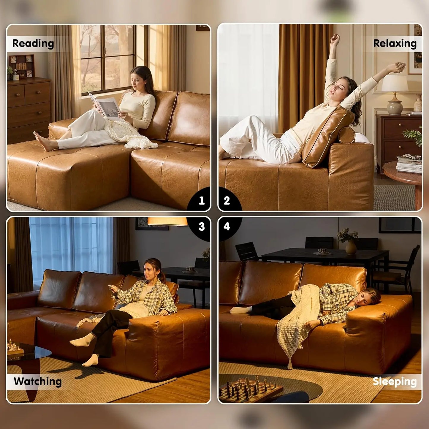 Large Modular Sectional Cloud Couch For Living Room