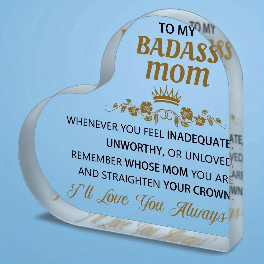 "My Badass Mom" Acrylic Plaque, Thoughtful