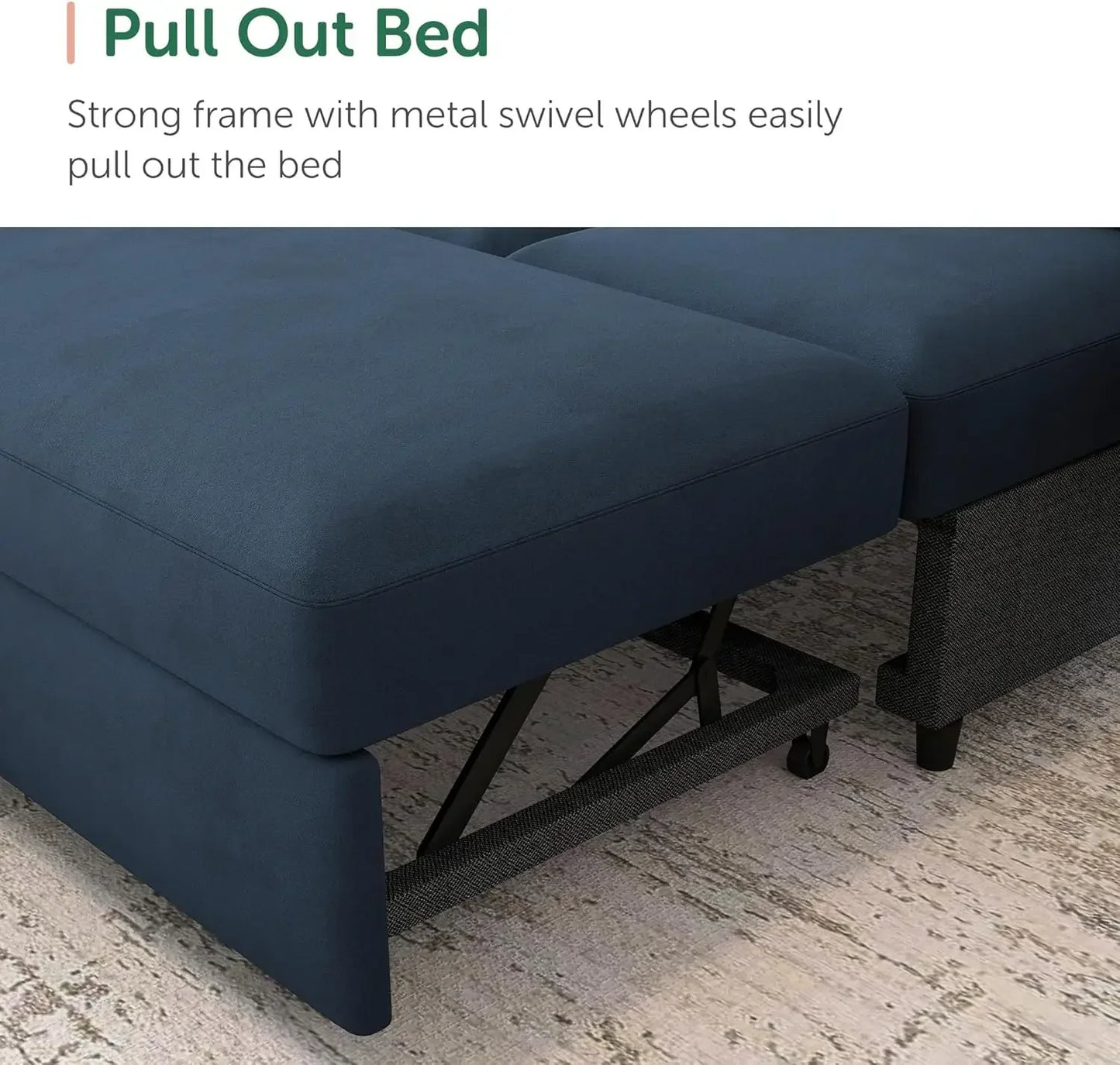 Sectional Sleeper Sofa with Pull Out Bed