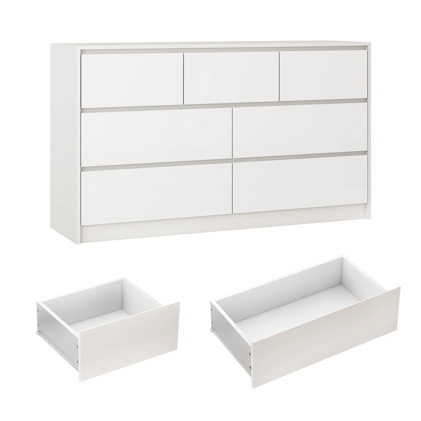 55 Inch Modern Dresser With 7 Drawers