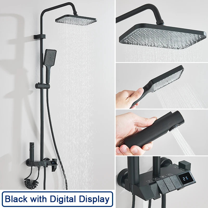 Rozin Smart Digital Display Rainlfall Shower System