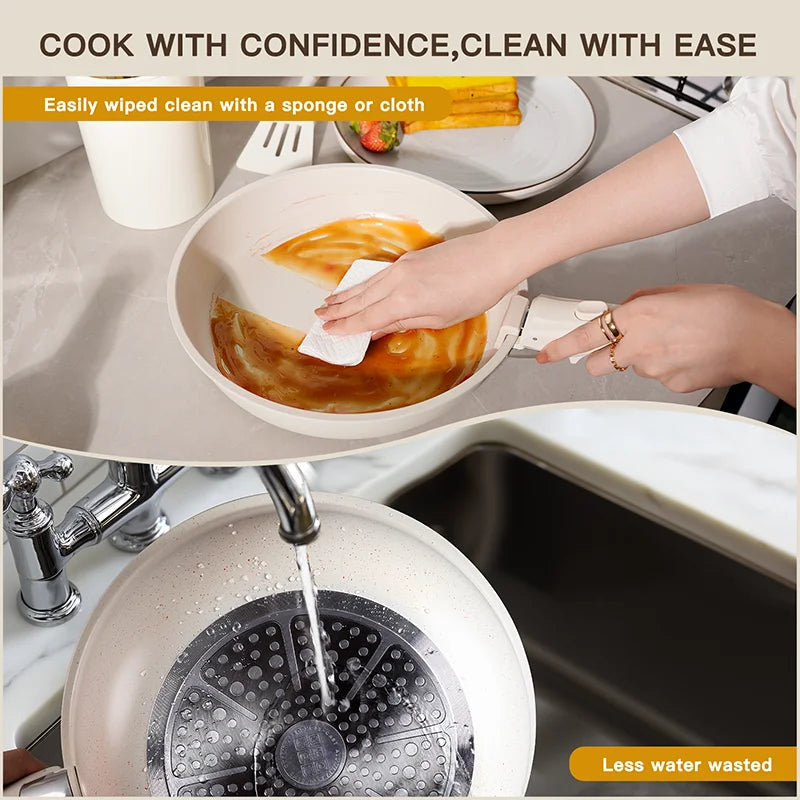 21 Piece Ceramic Pots & Pans Set