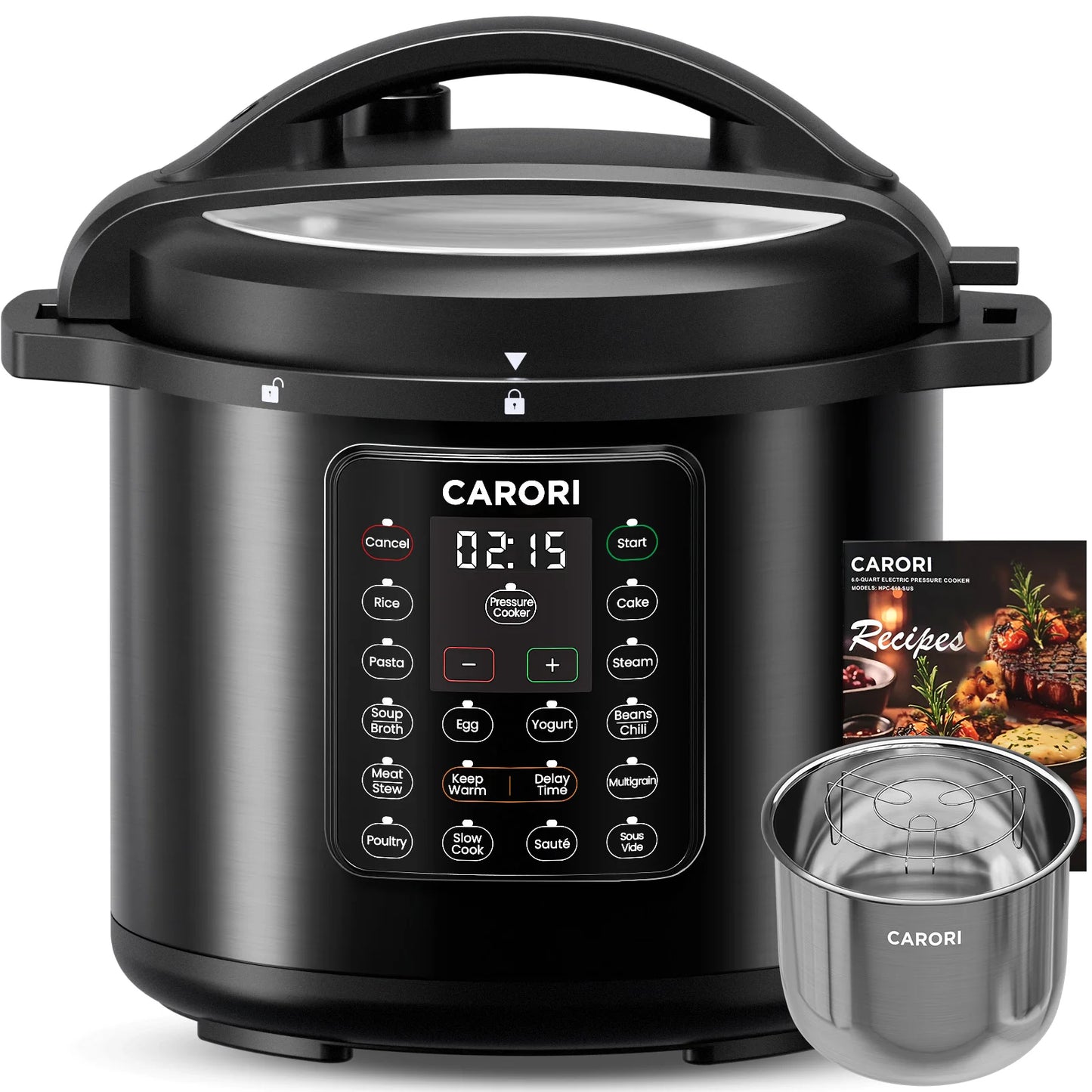 8Qt 12-in-1 Electric Pressure Cooker, Stainless Steel