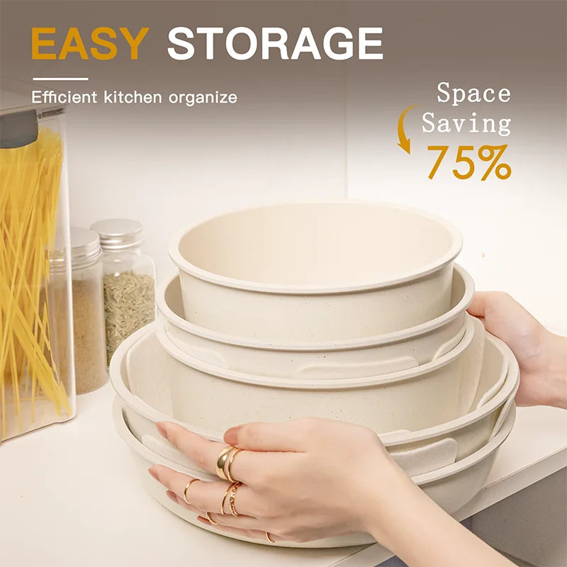 21 Piece Ceramic Pots & Pans Set