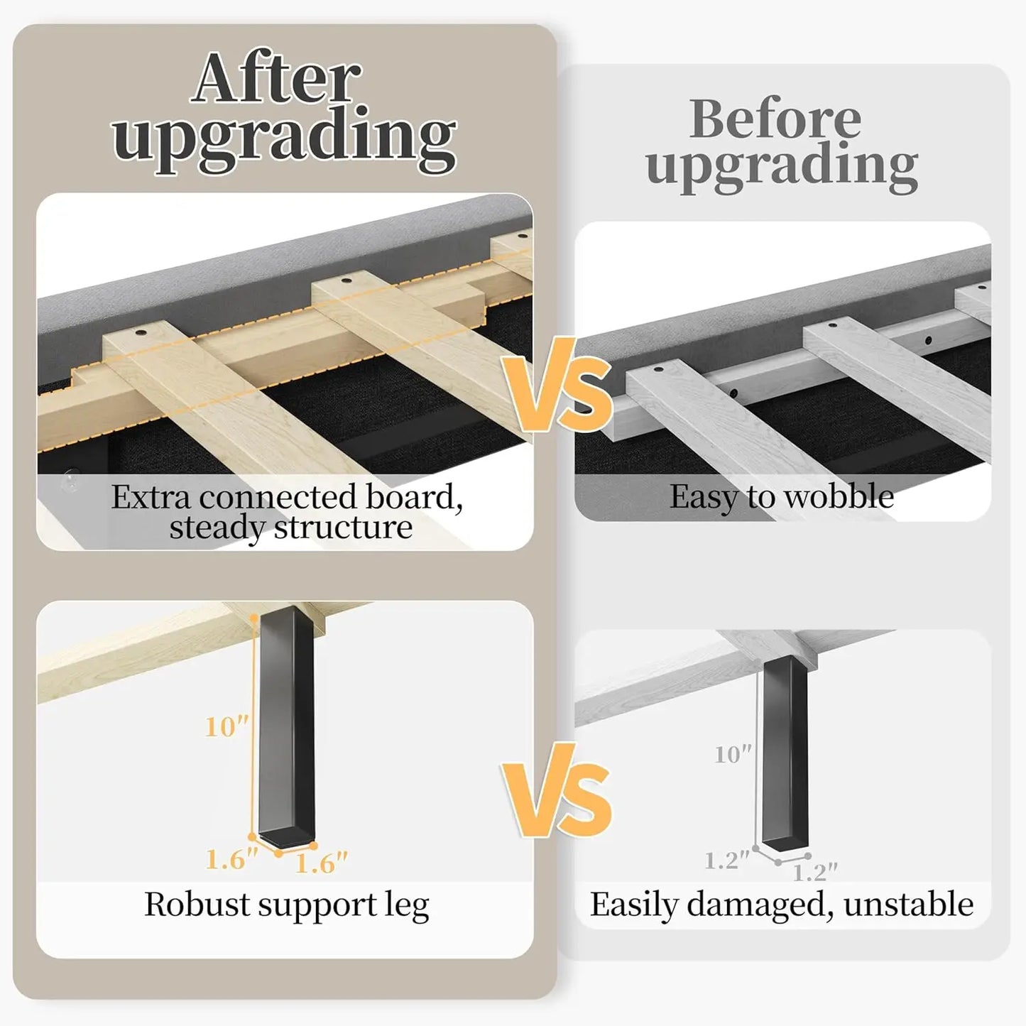 Platform Upholstered Bed Frame