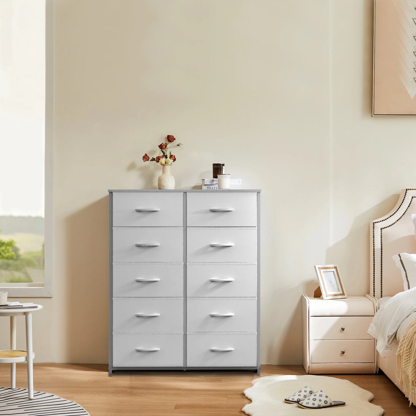 JHK Wardrobe Dresser With 5/7/10, Fabric Drawers