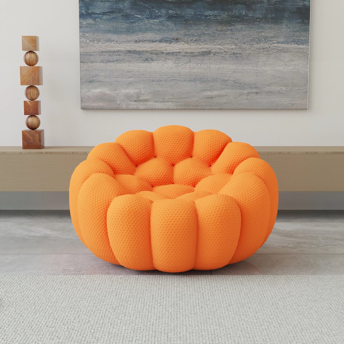 Oversized Bubble Couch Chair Football-Shaped Design