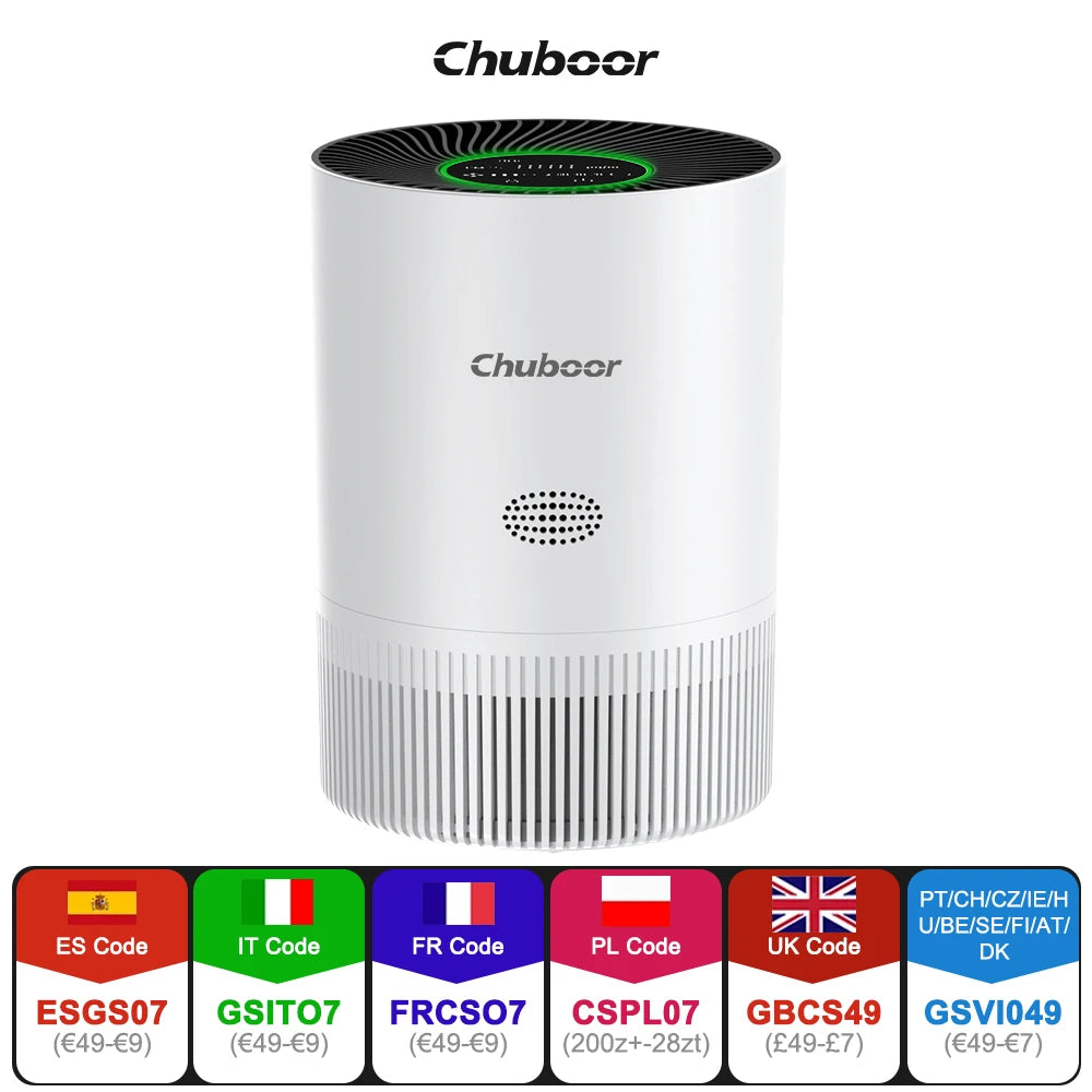Chuboor Air Purifier, H13 True HEPA Filtration