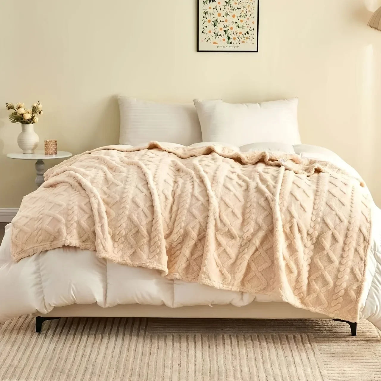 Lamb Fleece Blanket, Comfortable, Soft, Plush, Thick