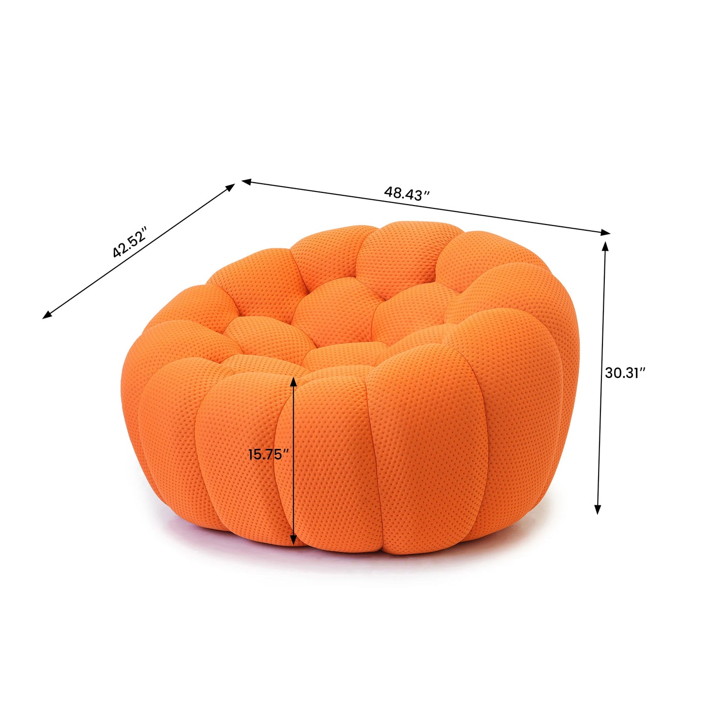 Oversized Bubble Couch Chair Football-Shaped Design