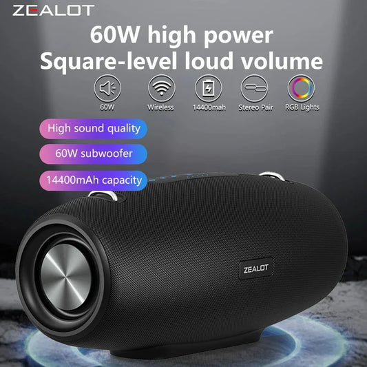 Zealot Waterproof Wireless Speaker With Shoulder Strap
