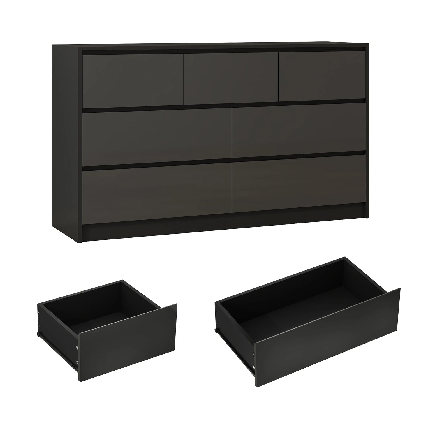 55 Inch Modern Dresser With 7 Drawers