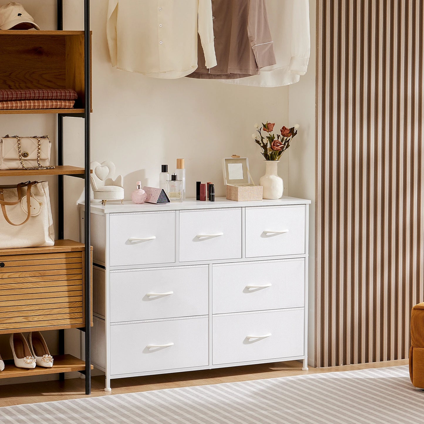 JHK Wardrobe Dresser With 5/7/10, Fabric Drawers
