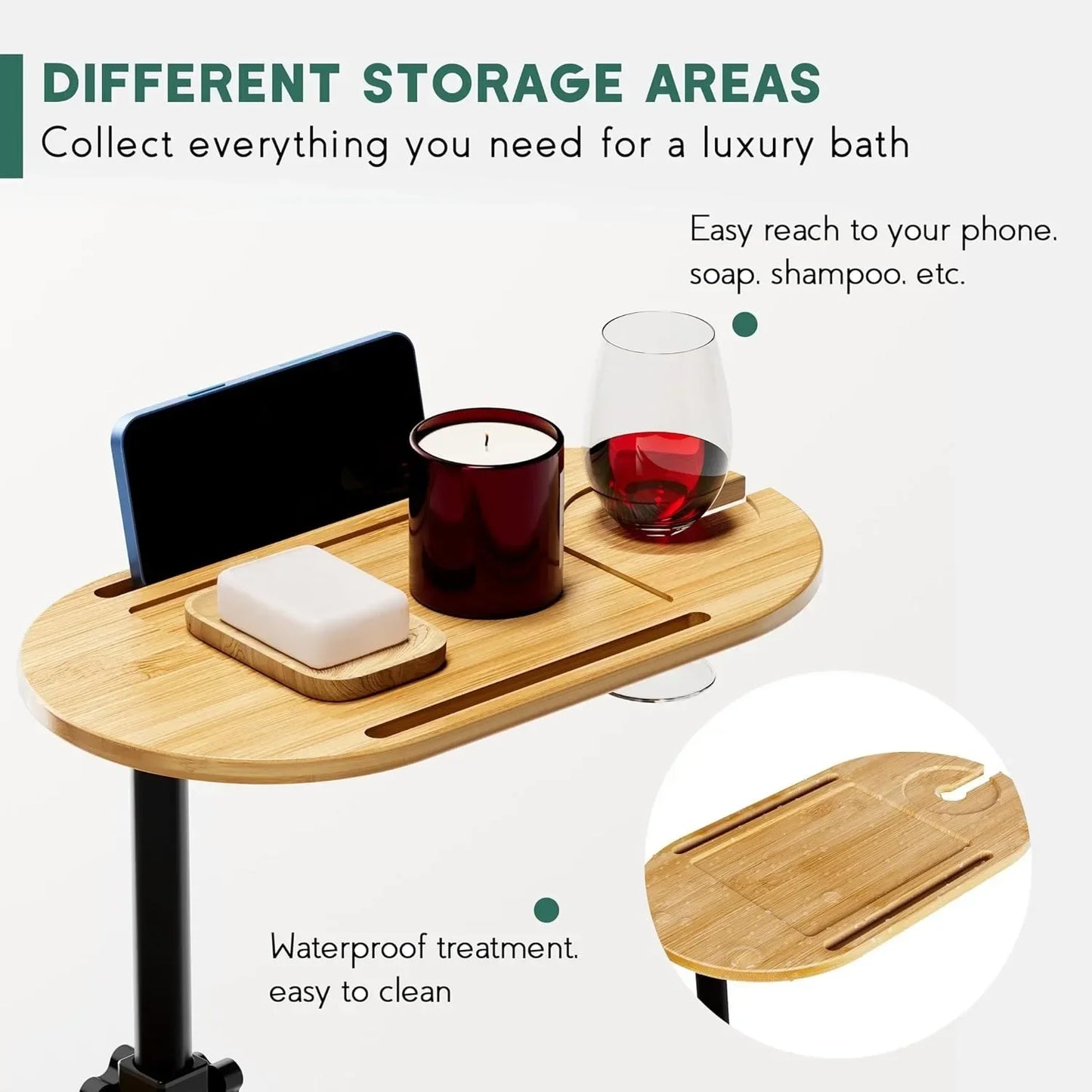 3 Tier Bamboo Bath Tray