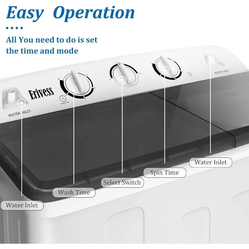 Portable Twin Tub Washing Machine