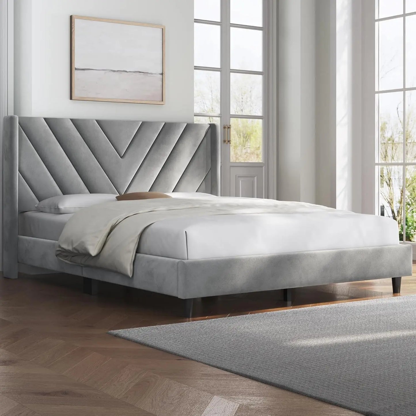 Platform Upholstered Bed Frame