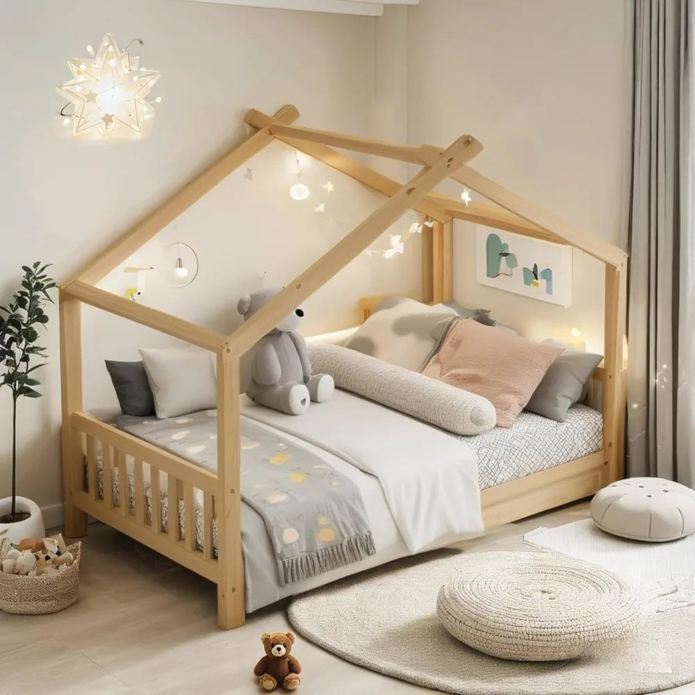 Wood Montessori Bed Frame Twin Platform Bed
