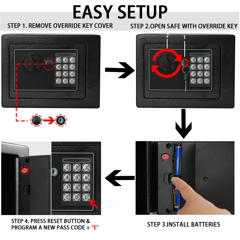 Fireproof Safe with Fireproof Money Bag Sensor