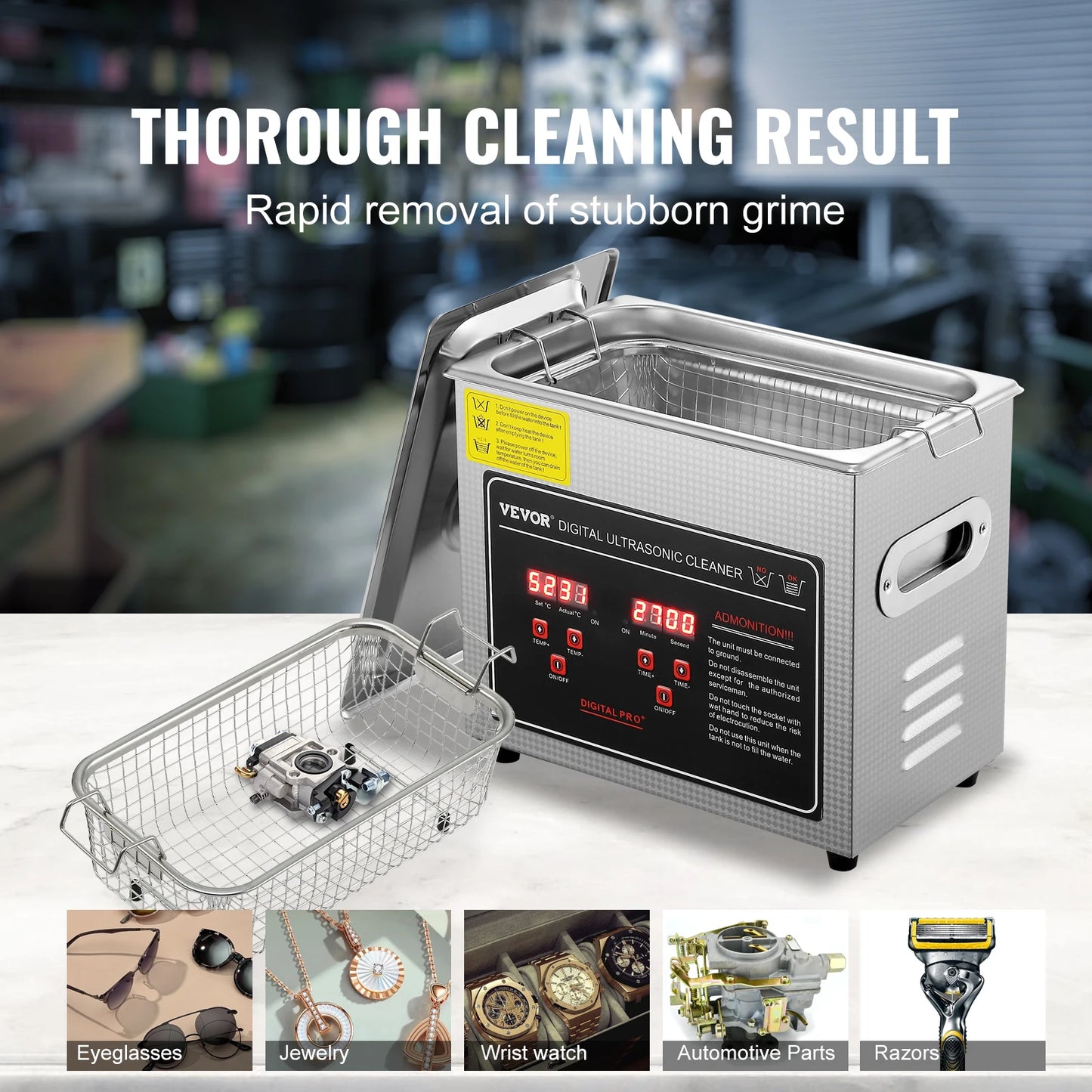 SucceBuy Ultrasonic Stainless Steel Portable Washing Machine