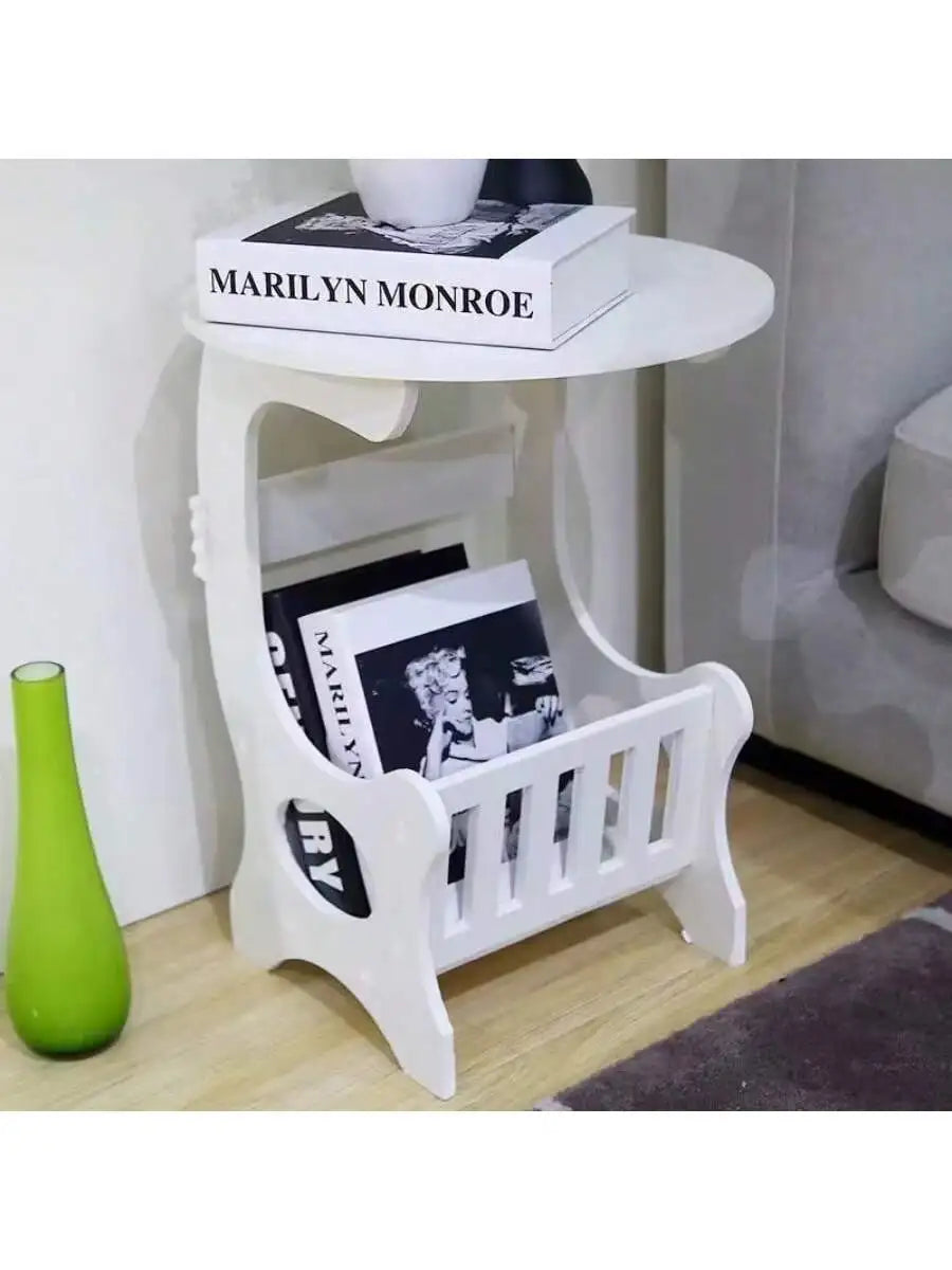 Multi-Functional Bedside Table, Book And Magazine Storage