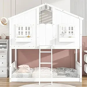 Bunk Bed With Built-in Storage And Ladder