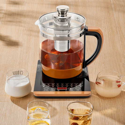 1.8L Electric Glass Tea Kettle - Multifunction