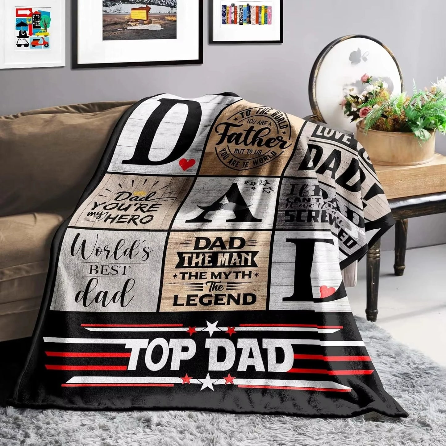 Dad Throw For Father's Day, Anniversary, Birthday