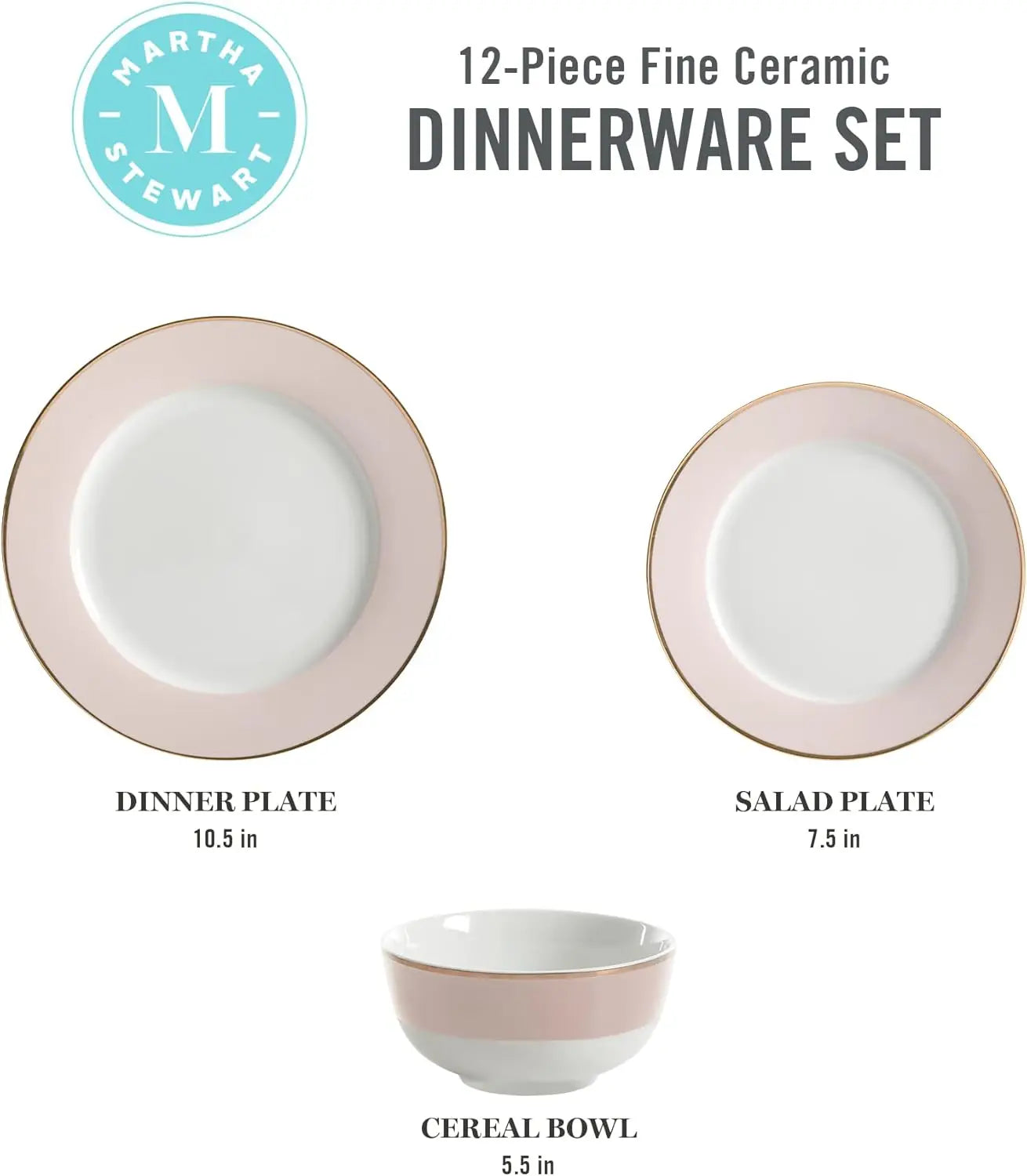 Gracie Lane 12-Piece Porcelain Decorated Chip/Scratch Resistant