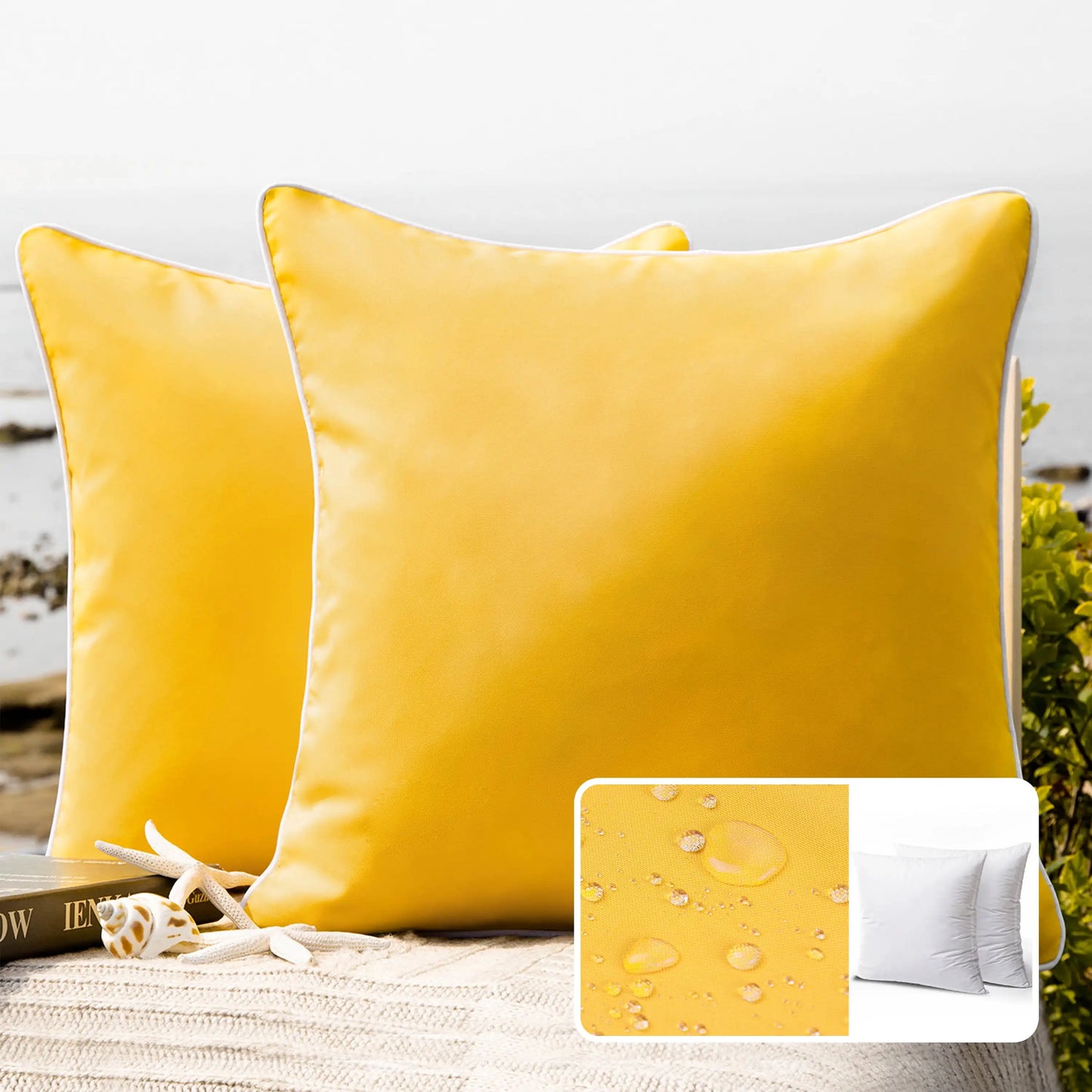 Outdoor Waterproof Decorative Throw Pillow for Patio
