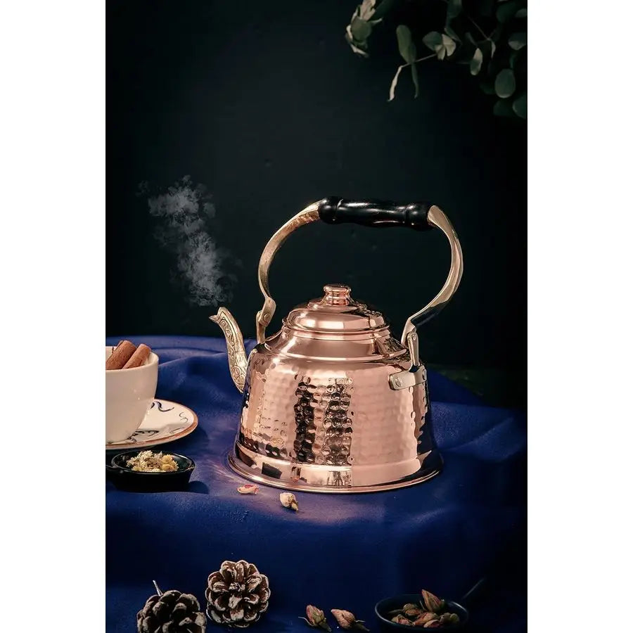 Hammered Copper Teapot, Heavy Gauge 1mm Thick
