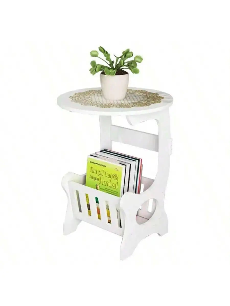 Multi-Functional Bedside Table, Book And Magazine Storage