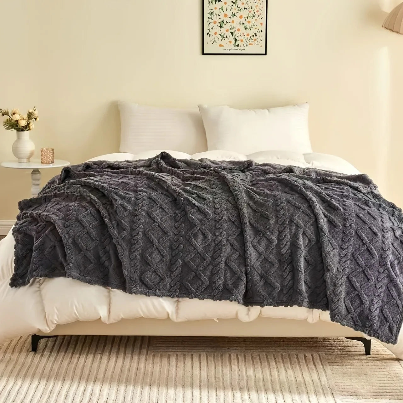 Lamb Fleece Blanket, Comfortable, Soft, Plush, Thick