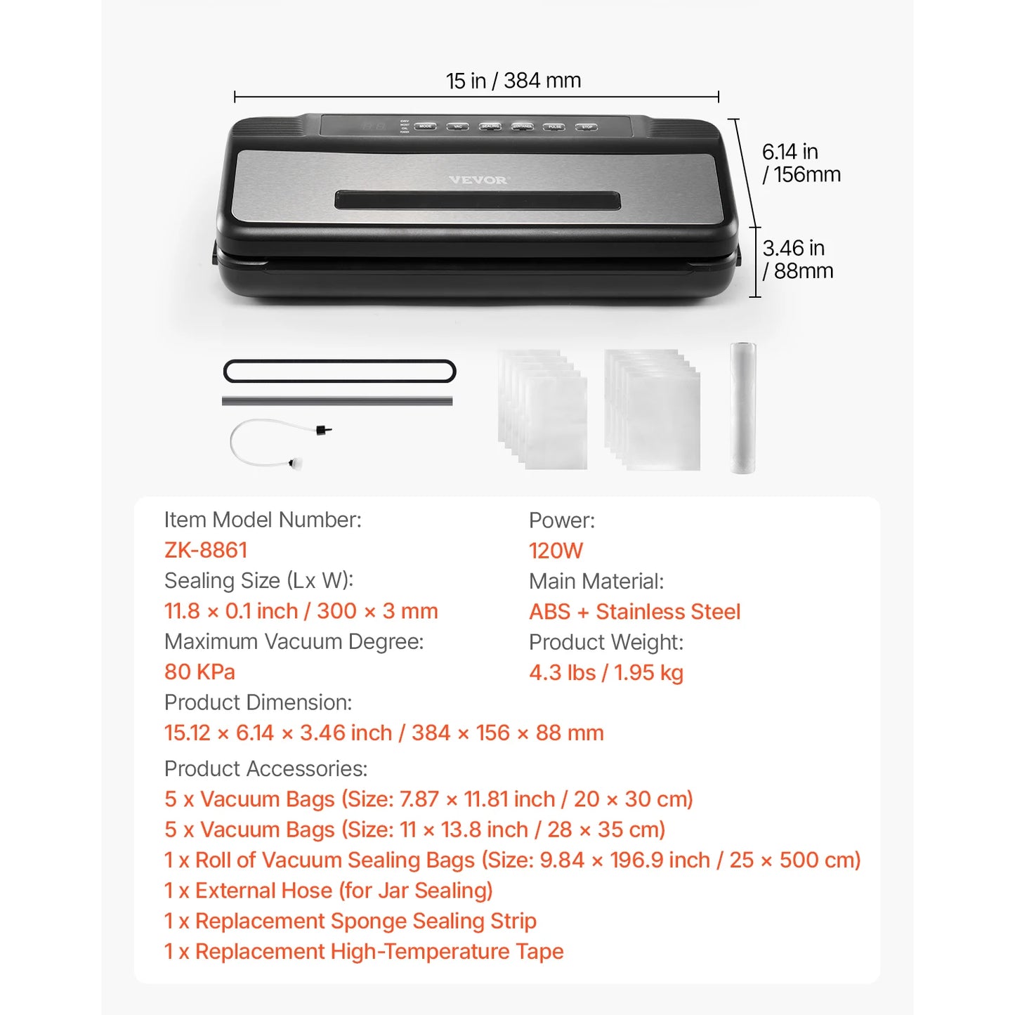 Electric Vacuum Sealer Machine 7-in-1 Sealer