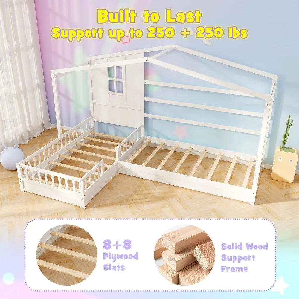 House Shaped Twin Bed For Children, Platform