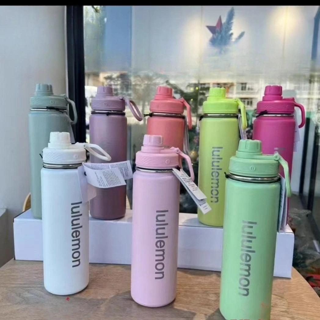 Stainless steel double-layer vacuum LULU insulated cup with large capacity outdoor yoga pot