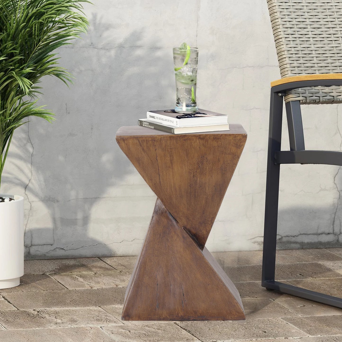 Modern Geometry Side Table, Indoor And Outdoor