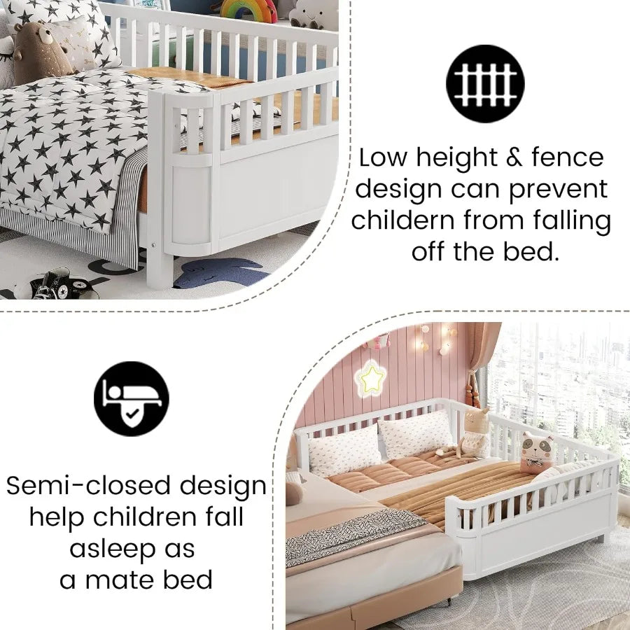 Wood Montessori Daybed, Full Boy/Girl