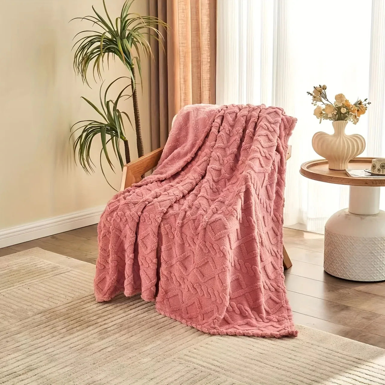 Lamb Fleece Blanket, Comfortable, Soft, Plush, Thick