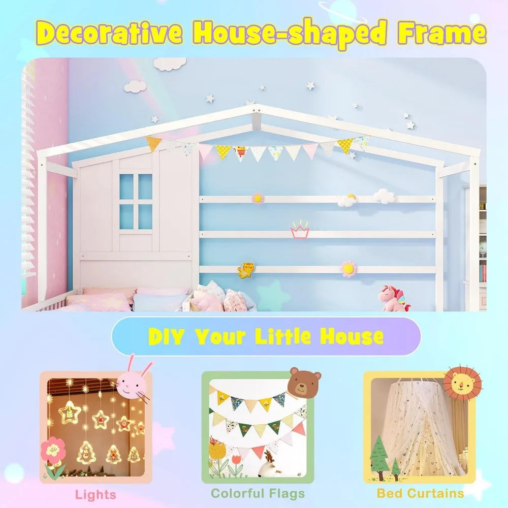 House Shaped Twin Bed For Children, Platform