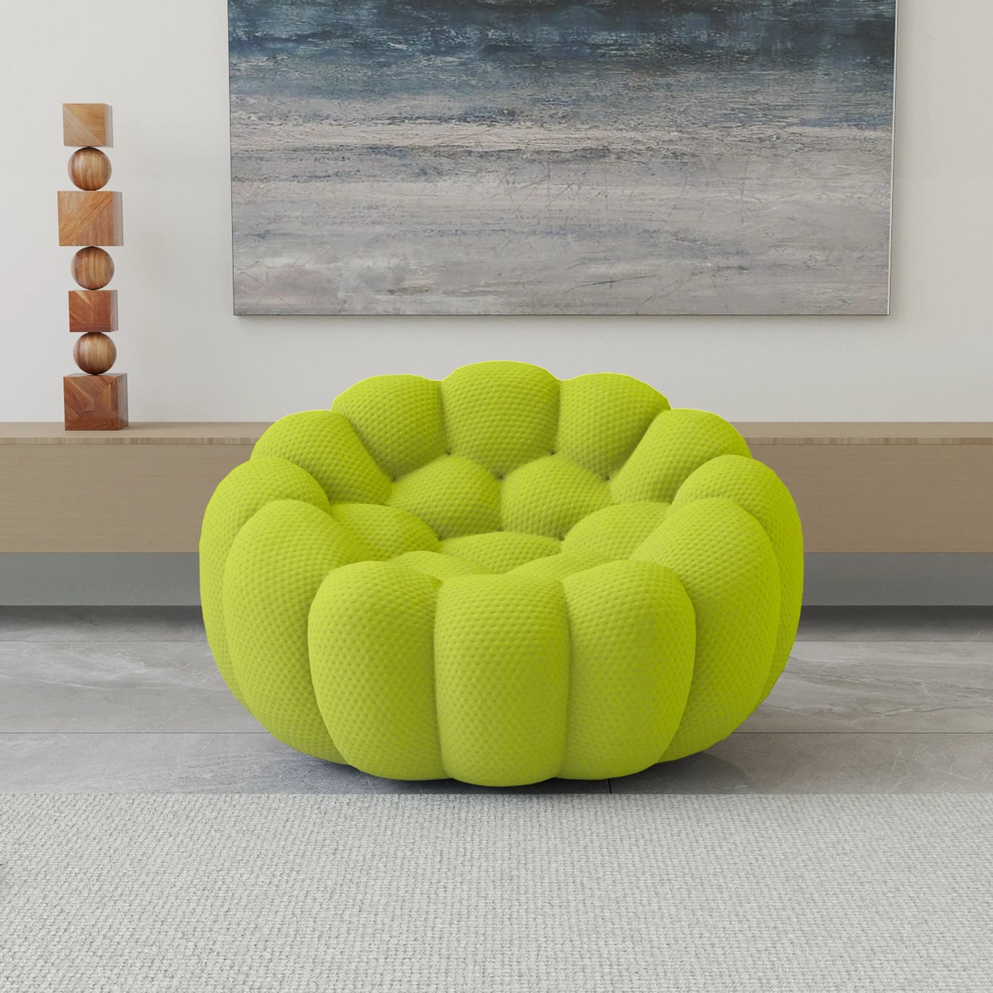 Oversized Bubble Couch Chair Football-Shaped Design