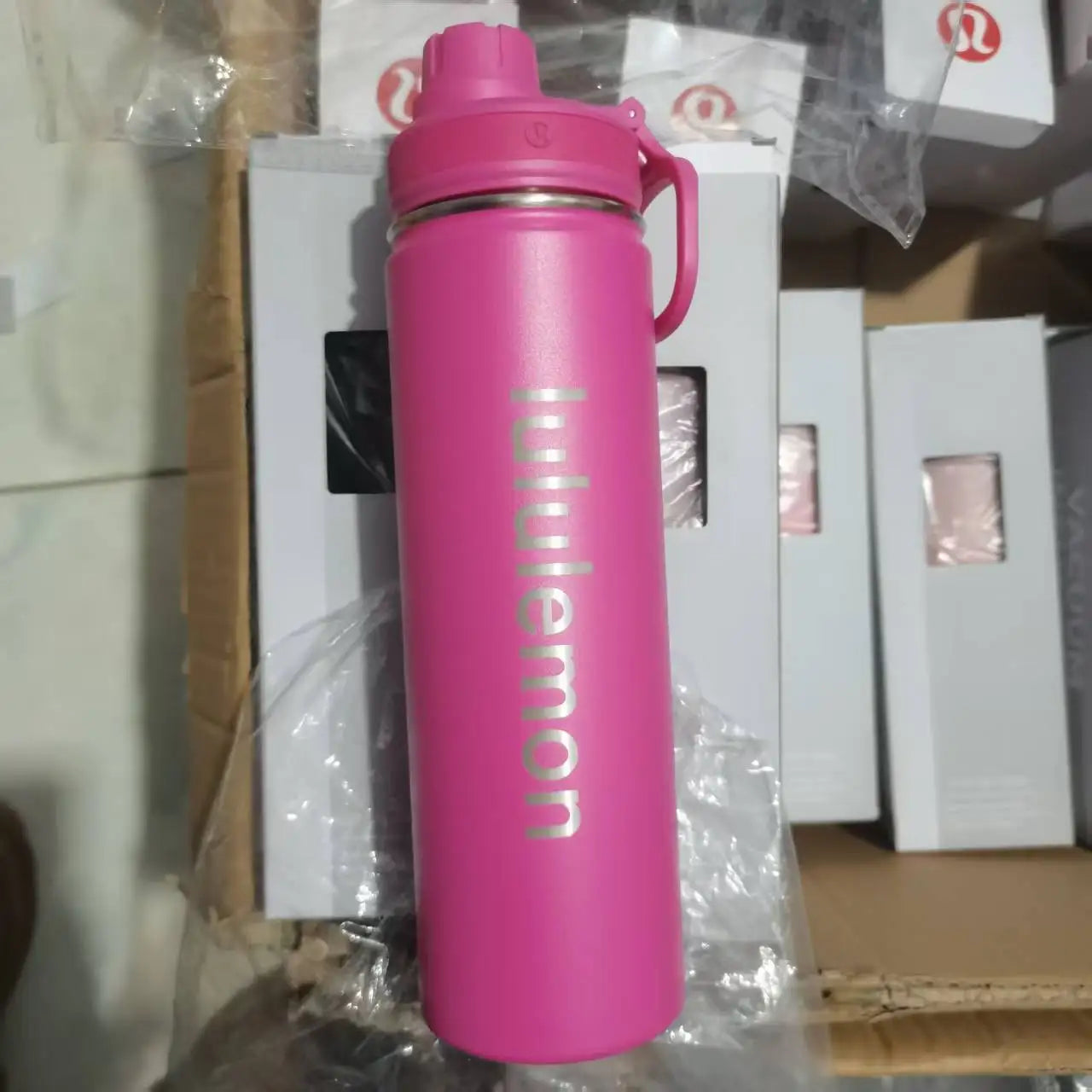 Stainless steel double-layer vacuum LULU insulated cup with large capacity outdoor yoga pot
