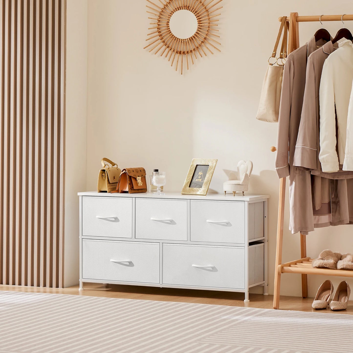 JHK Wardrobe Dresser With 5/7/10, Fabric Drawers