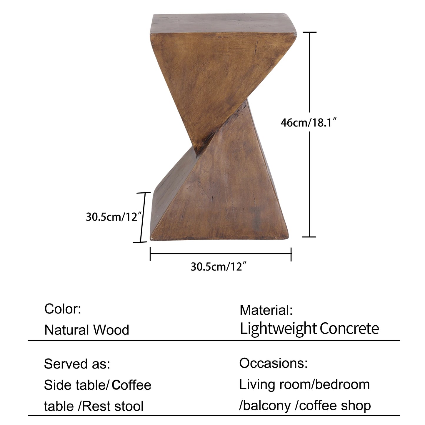 Modern Geometry Side Table, Indoor And Outdoor