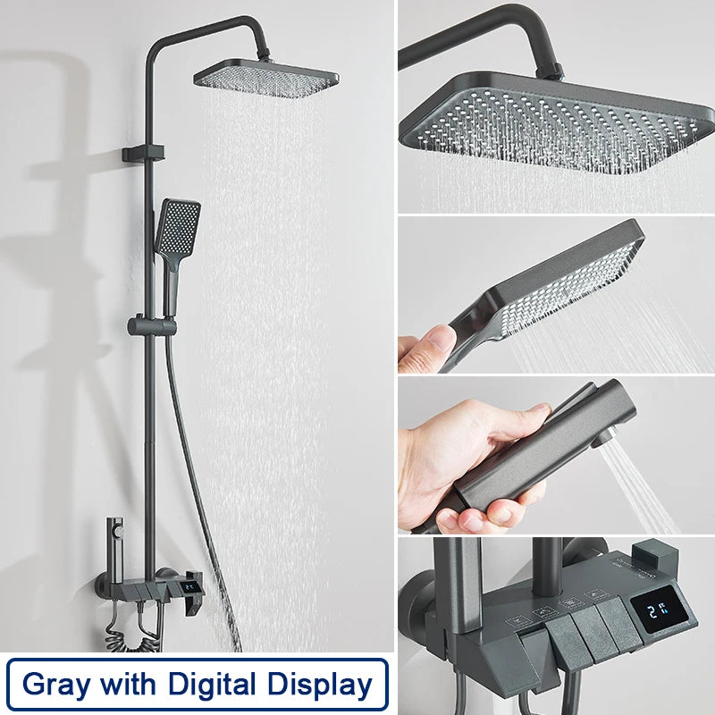Rozin Smart Digital Display Rainlfall Shower System