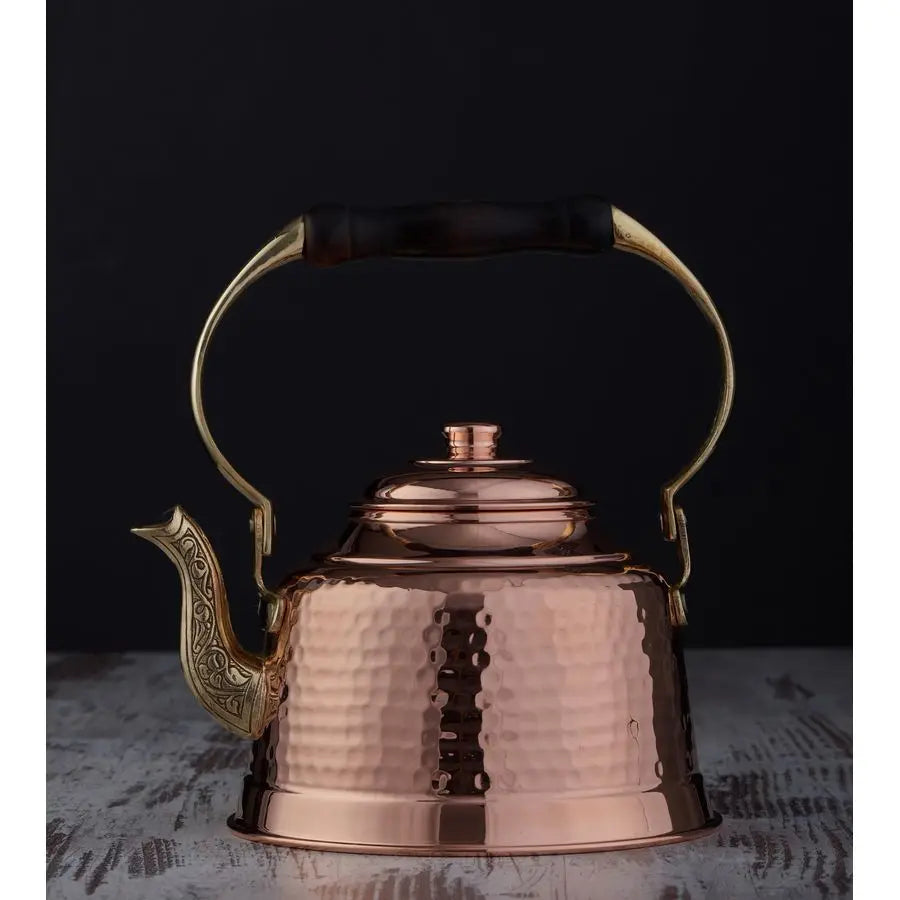 Hammered Copper Teapot, Heavy Gauge 1mm Thick