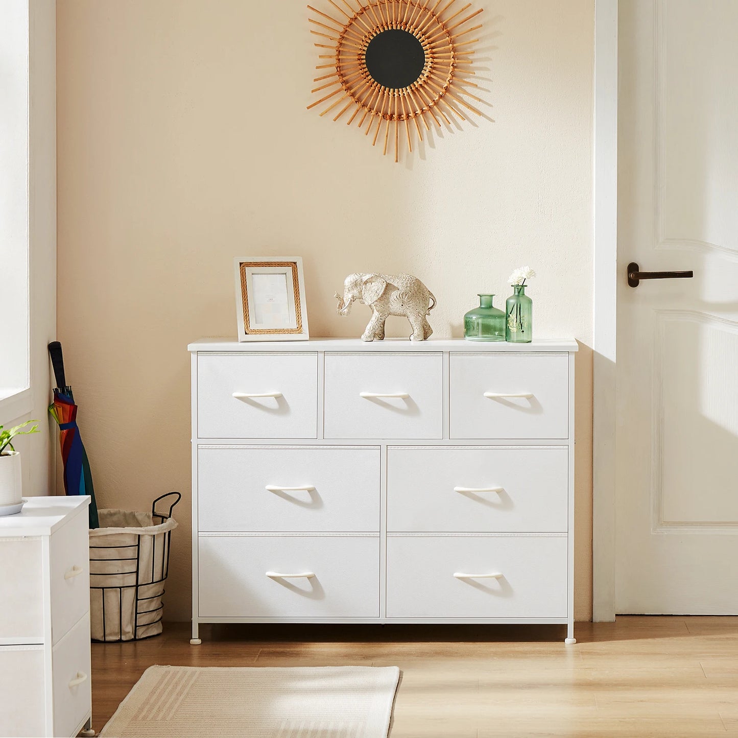 JHK Wardrobe Dresser With 5/7/10, Fabric Drawers