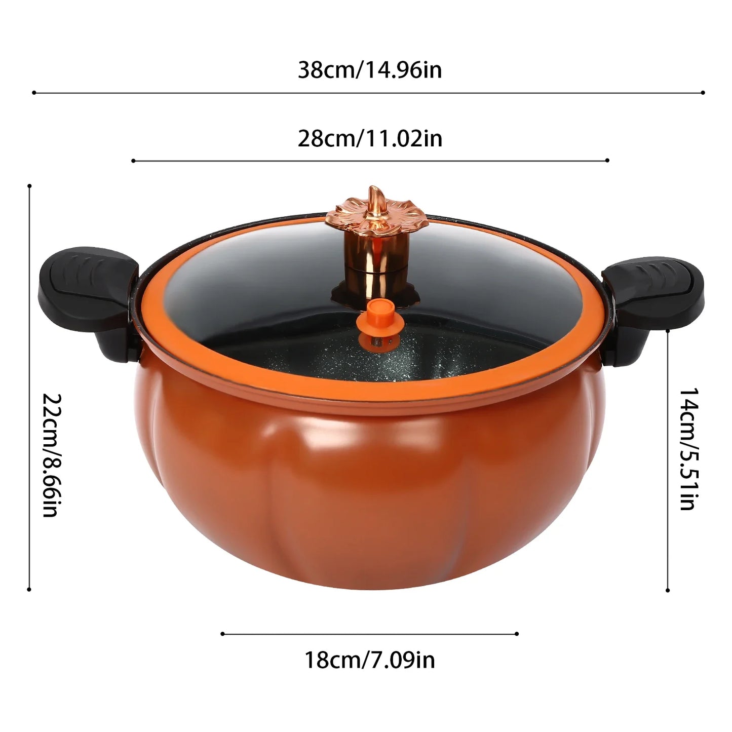 8-liter Pumpkin Shaped Micro Pressure Cooker
