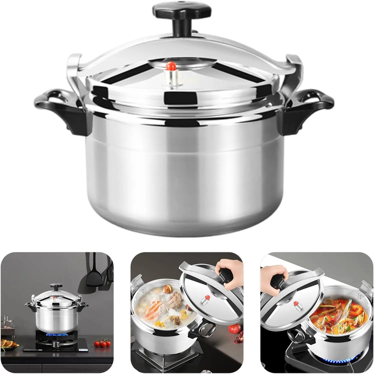 3L/3.17Qt Mini Pressure Cooker Aluminum Alloy